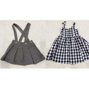 Girls 3T Bundle of Il Porticciolo Wool Herringbone Skirt and Hope & Henry Dress